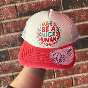 Be a nice human trucker hat